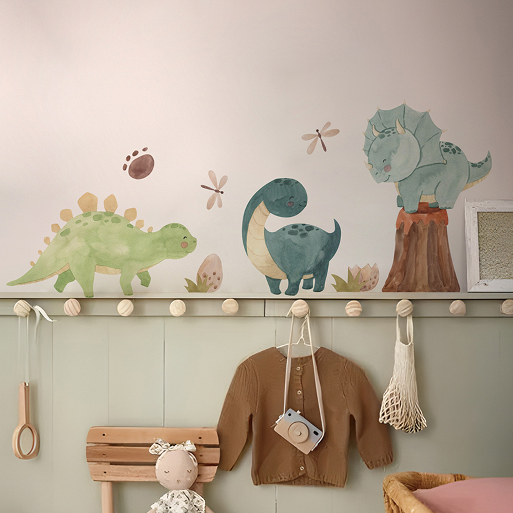 Baby Nursery Boy - Calcomanías de pared de dinosaurio, pegatinas
