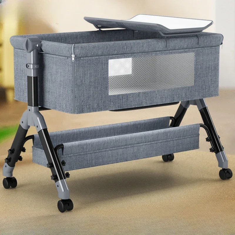 Cuna de empalme móvil, cuna mu - Baby Nursery Trolley reseña y precio